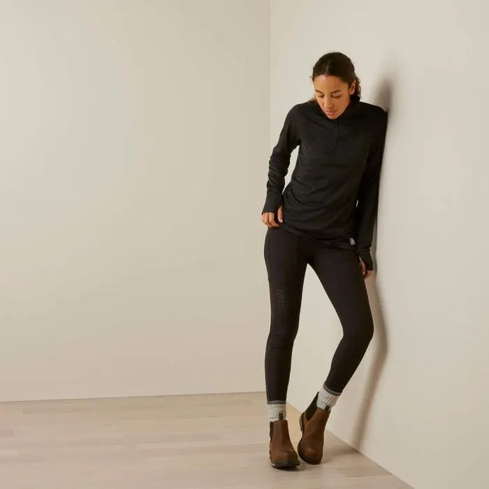 Women TShirts and Tops Ariat Rebar Gridwork Baselayer 14 Zip TShirt Black Women TShirts and Tops Ariat Rebar Gridwork Baselayer 14 Zip TShirt Black