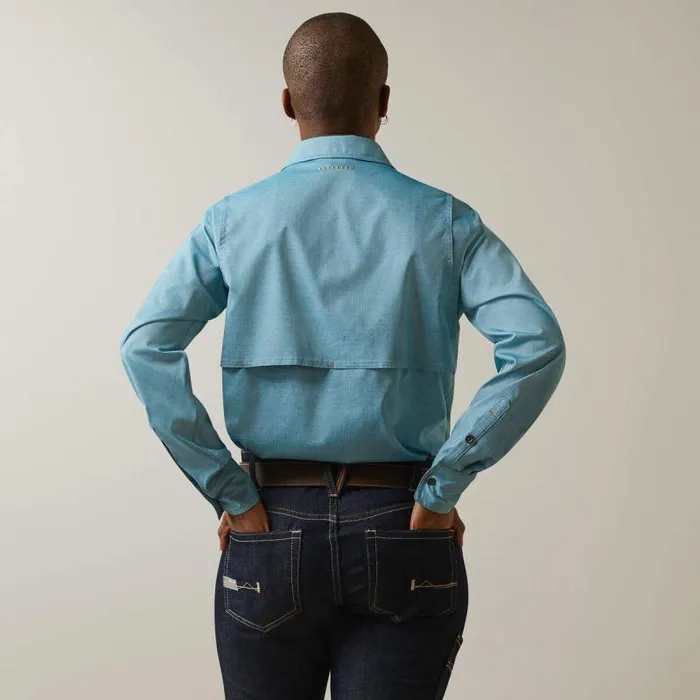 Women TShirts and Tops Ariat Rebar Made Tough VentTEK DuraStretch Work Shirt Larkspur Heather