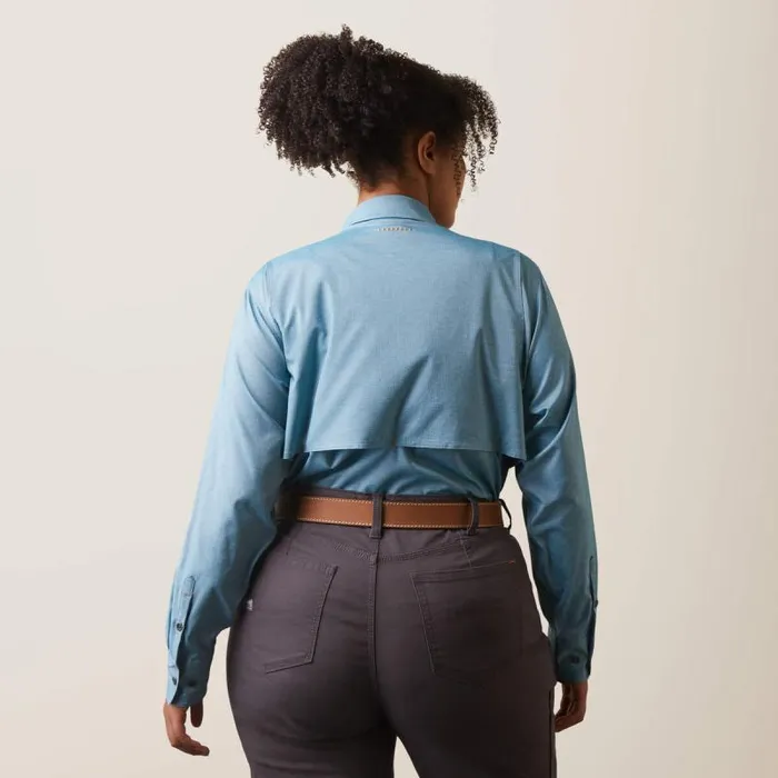 Women TShirts and Tops Ariat Rebar Made Tough VentTEK DuraStretch Work Shirt Larkspur Heather