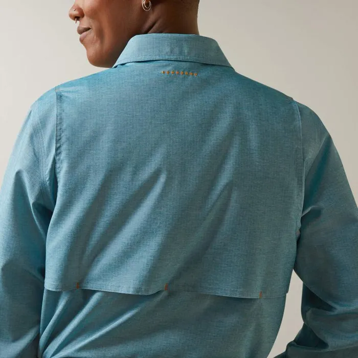 Women TShirts and Tops Ariat Rebar Made Tough VentTEK DuraStretch Work Shirt Larkspur Heather
