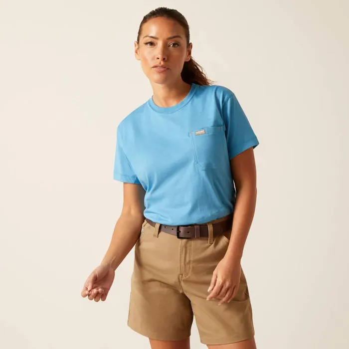 Women TShirts and Tops Ariat Rebar Workman Tool Flag TShirt Cendre Blue Women TShirts and Tops Ariat Rebar Workman Tool Flag TShirt Cendre Blue