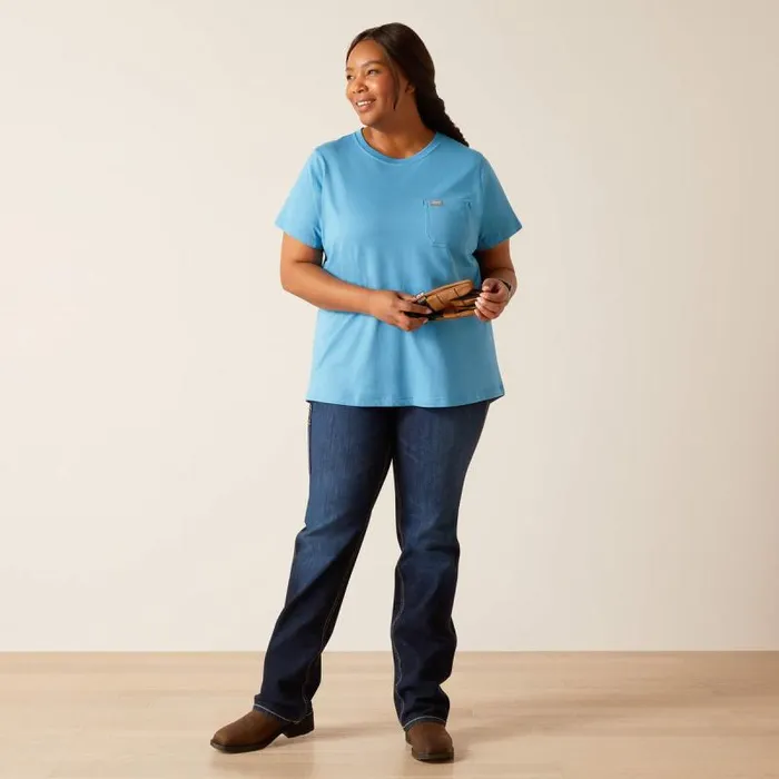 Women TShirts and Tops Ariat Rebar Workman Tool Flag TShirt Cendre Blue Women TShirts and Tops Ariat Rebar Workman Tool Flag TShirt Cendre Blue