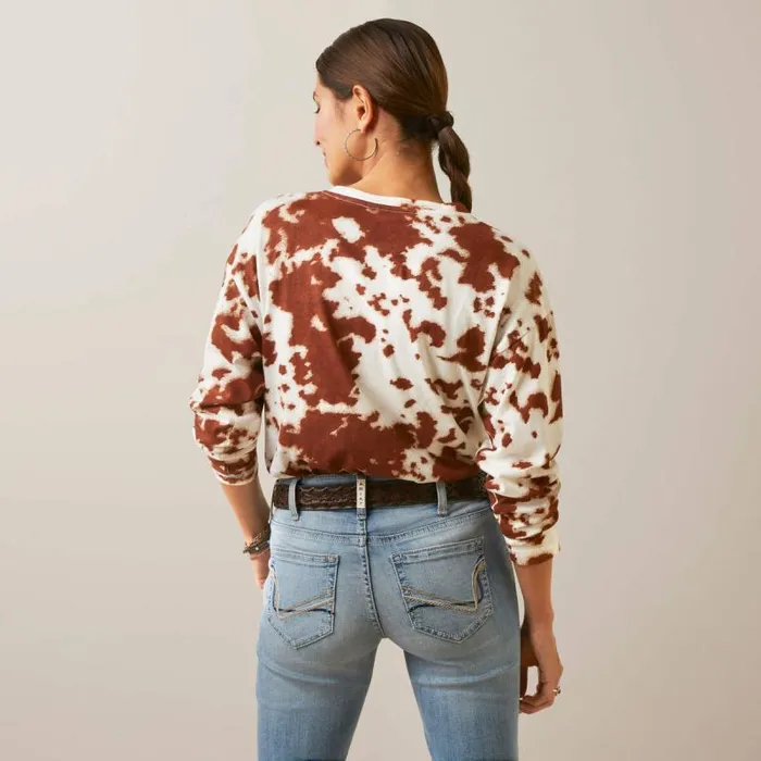 Women TShirts and Tops Ariat Relaxed Henley Top Paint Women TShirts and Tops Ariat Relaxed Henley Top Paint