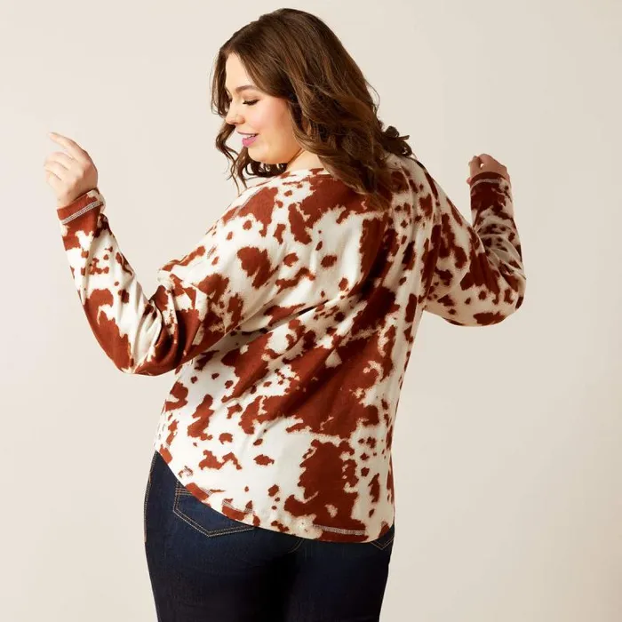 Women TShirts and Tops Ariat Relaxed Henley Top Paint Women TShirts and Tops Ariat Relaxed Henley Top Paint