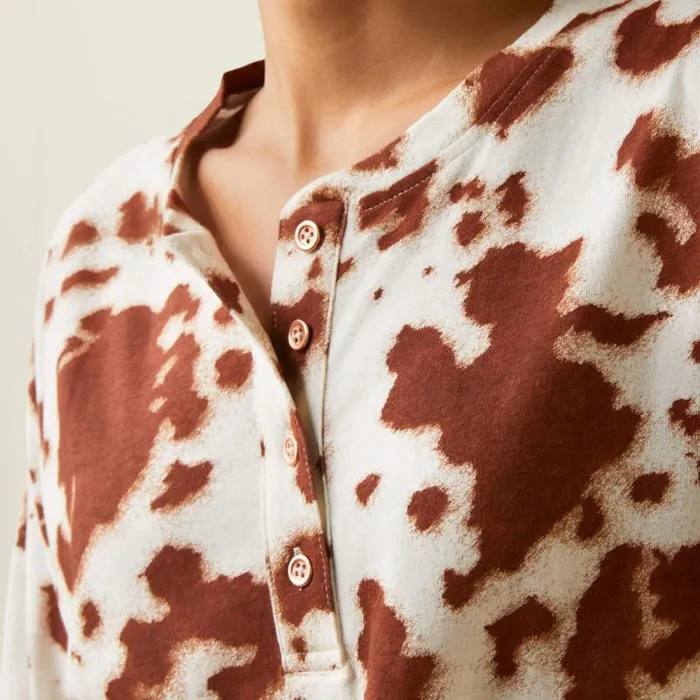 Women TShirts and Tops Ariat Relaxed Henley Top Paint Women TShirts and Tops Ariat Relaxed Henley Top Paint