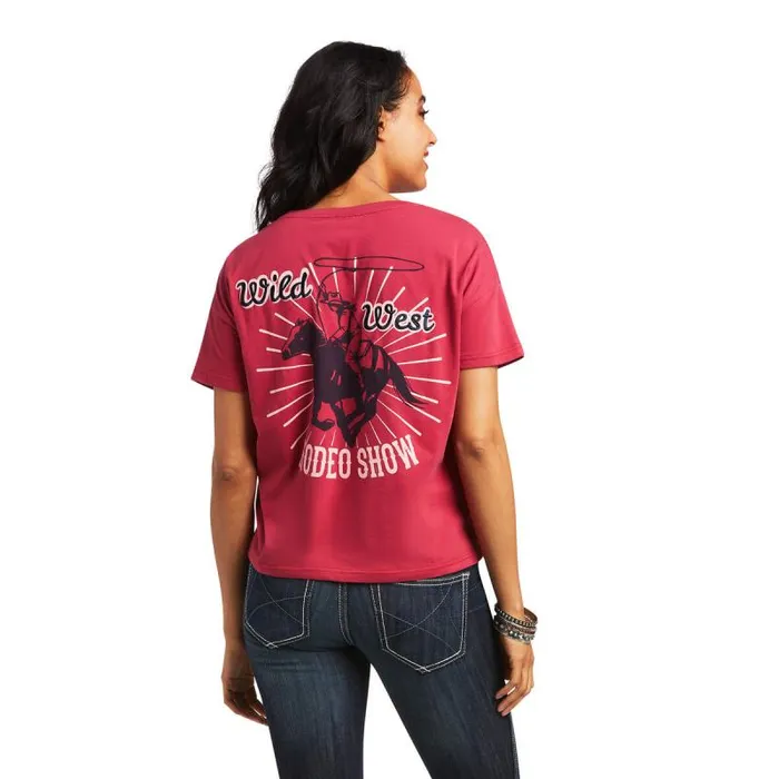Women TShirts and Tops Ariat Rodeo Show Tee Red Bud