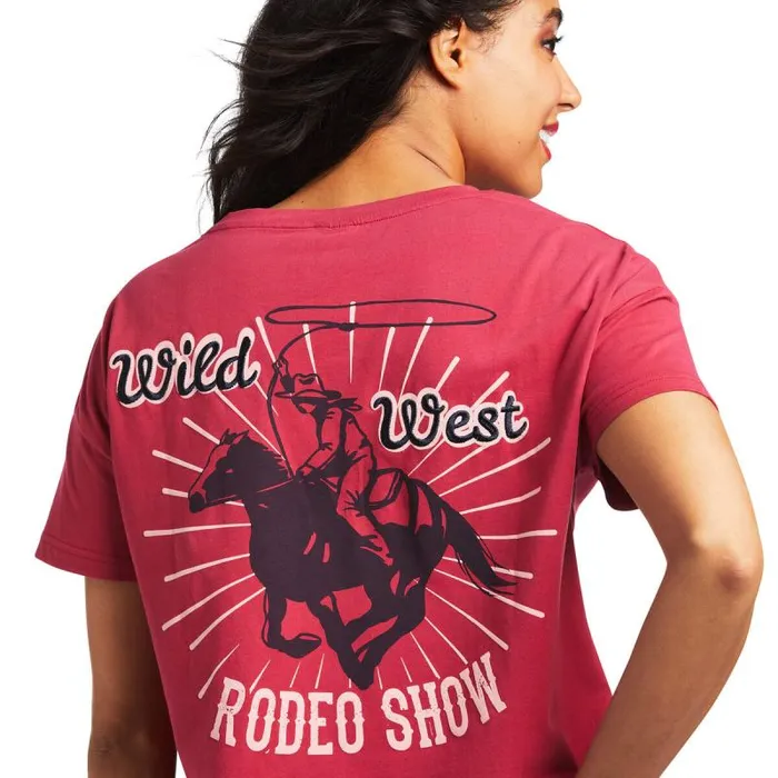 Women TShirts and Tops Ariat Rodeo Show Tee Red Bud