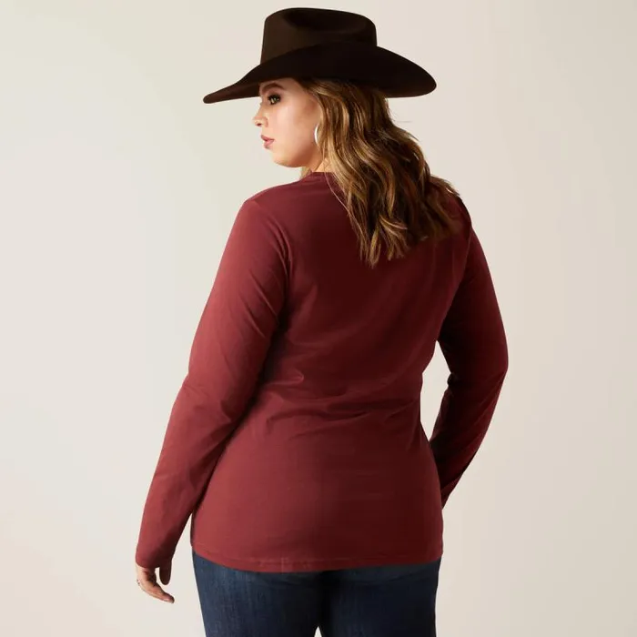 Women TShirts and Tops Ariat Rodeo TShirt Oxblood Red Women TShirts and Tops Ariat Rodeo TShirt Oxblood Red