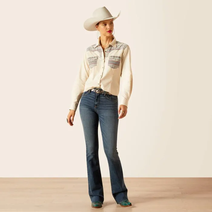 Women TShirts and Tops Ariat Sendero Serape Shirt Serapeturtledove Women TShirts and Tops Ariat Sendero Serape Shirt Serapeturtledove
