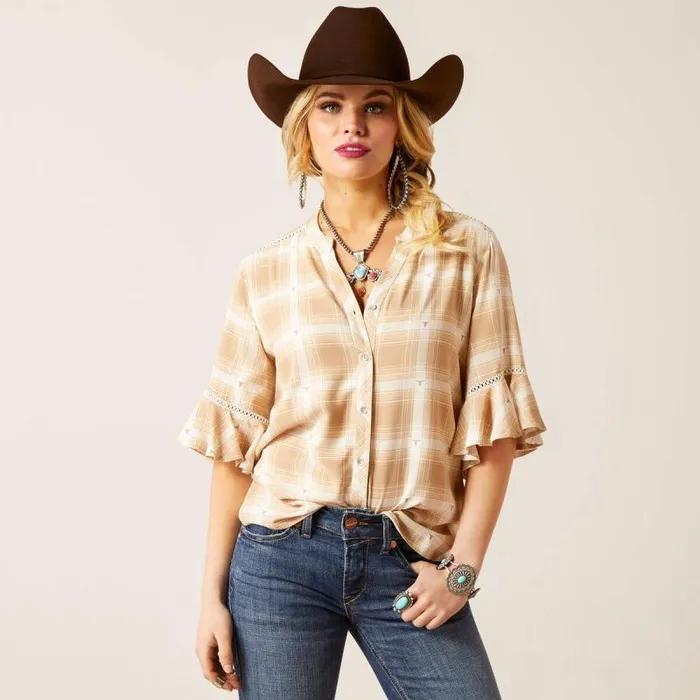 Women TShirts and Tops Ariat Sevilla Top Sevilla Plaid