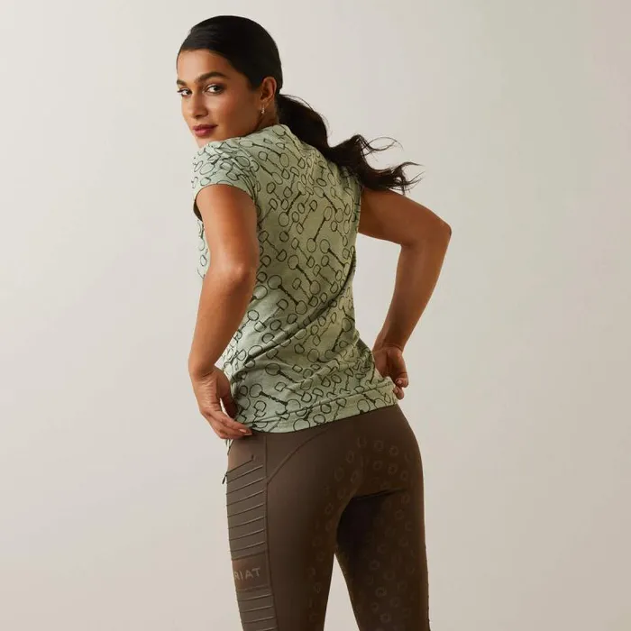 Women TShirts and Tops Ariat Snaffle TShirt Basil Heather