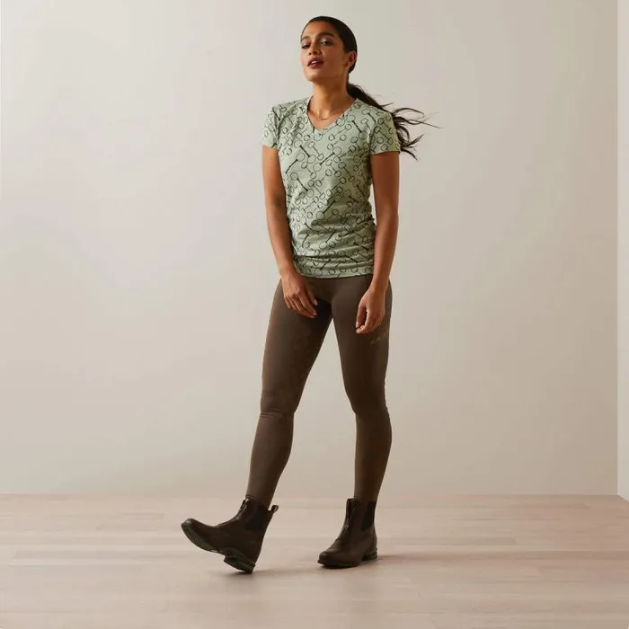 Women TShirts and Tops Ariat Snaffle TShirt Basil Heather