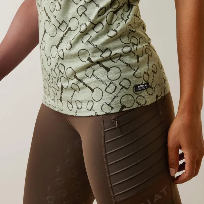 Women TShirts and Tops Ariat Snaffle TShirt Basil Heather