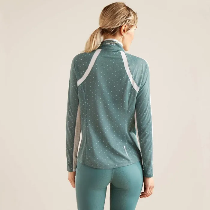 Women TShirts and Tops Ariat Sunstopper 30 14 Zip Baselayer North Atlantic Dot Women TShirts and Tops Ariat Sunstopper 30 14 Zip Baselayer North Atlantic Dot