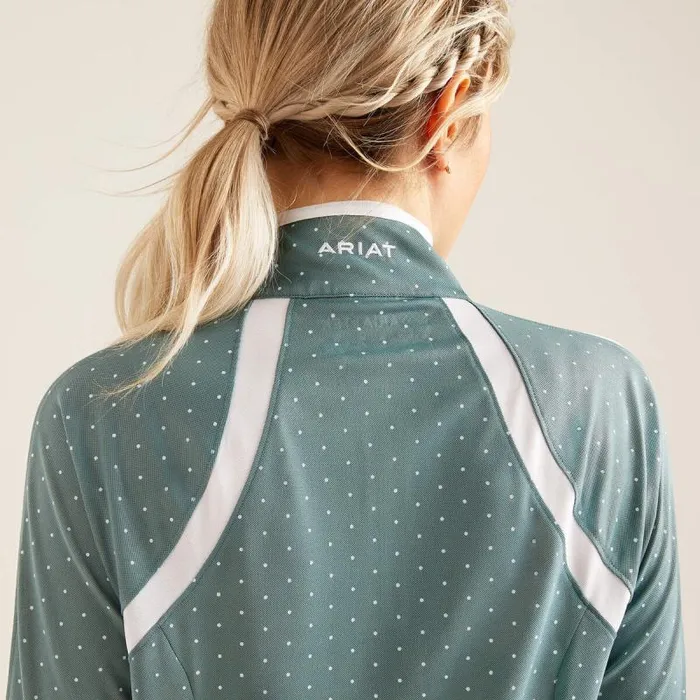 Women TShirts and Tops Ariat Sunstopper 30 14 Zip Baselayer North Atlantic Dot Women TShirts and Tops Ariat Sunstopper 30 14 Zip Baselayer North Atlantic Dot