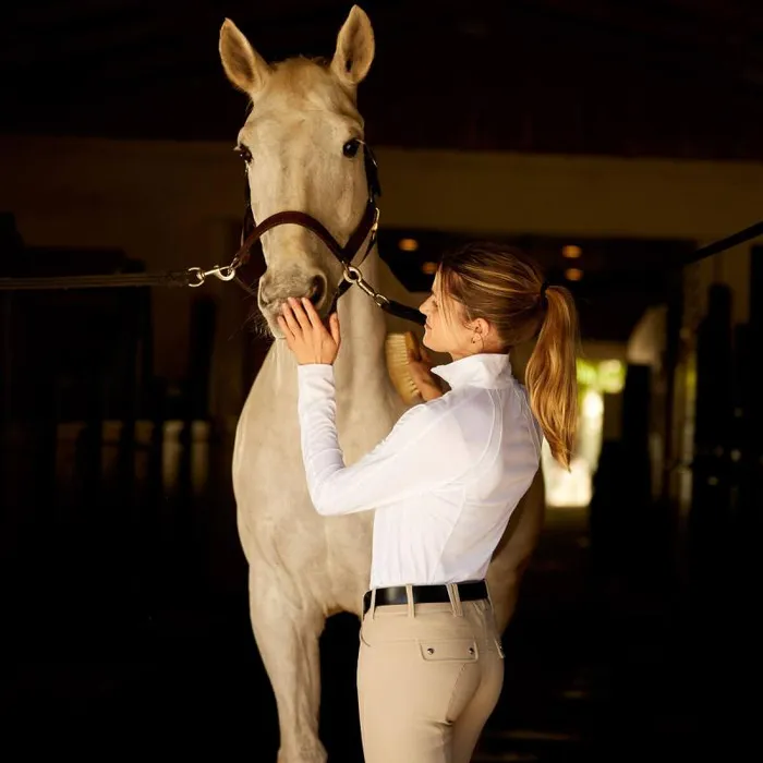 Women TShirts and Tops Ariat Sunstopper 30 14 Zip Baselayer White Women TShirts and Tops Ariat Sunstopper 30 14 Zip Baselayer White