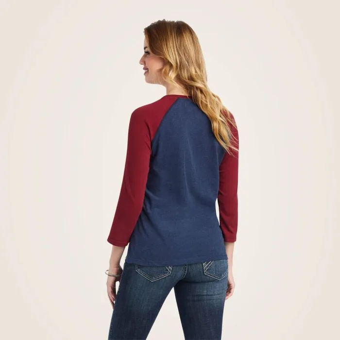 Women TShirts and Tops Ariat Thunderbird Chimayo Navy Heatherrubiyat Women TShirts and Tops Ariat Thunderbird Chimayo Navy Heatherrubiyat