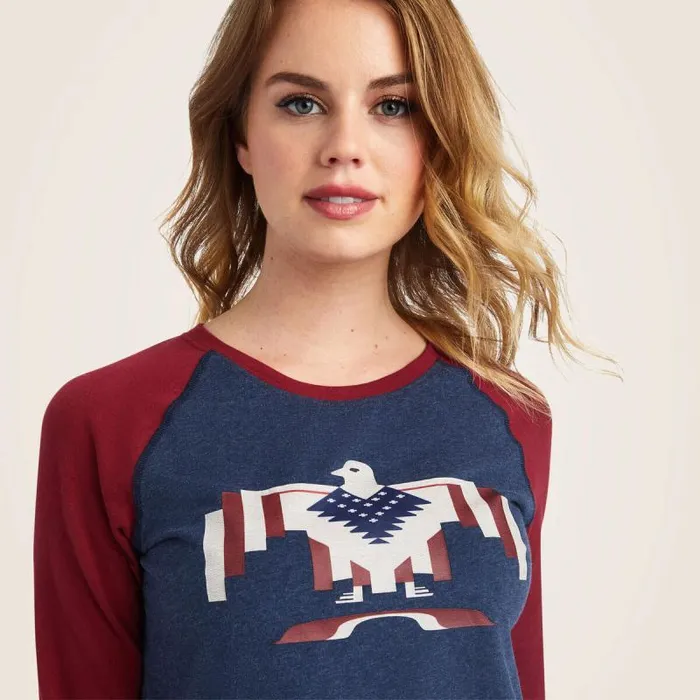 Women TShirts and Tops Ariat Thunderbird Chimayo Navy Heatherrubiyat Women TShirts and Tops Ariat Thunderbird Chimayo Navy Heatherrubiyat