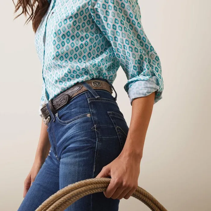 Women TShirts and Tops Ariat VentTEK Stretch Shirt Sea Breeze Print Women TShirts and Tops Ariat VentTEK Stretch Shirt Sea Breeze Print