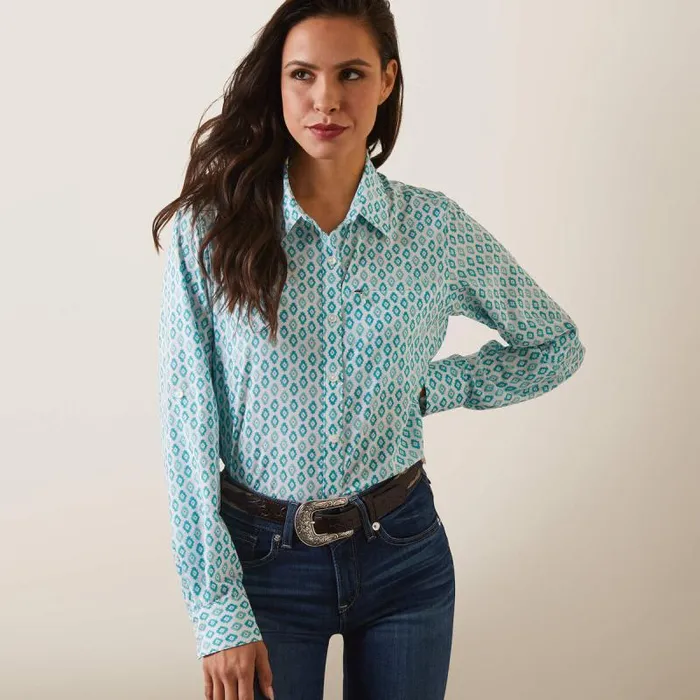 Women TShirts and Tops Ariat VentTEK Stretch Shirt Sea Breeze Print Women TShirts and Tops Ariat VentTEK Stretch Shirt Sea Breeze Print