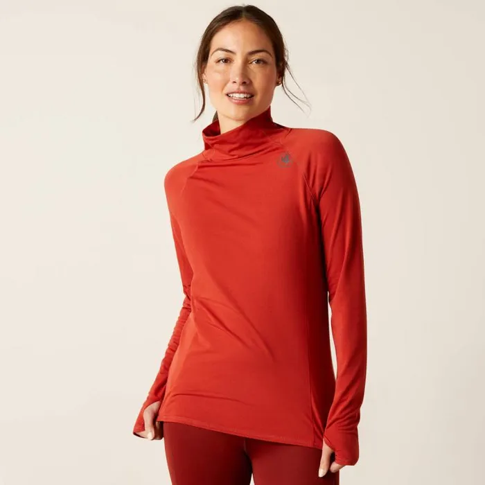 Women TShirts and Tops Ariat Venture Baselayer Red Ochre