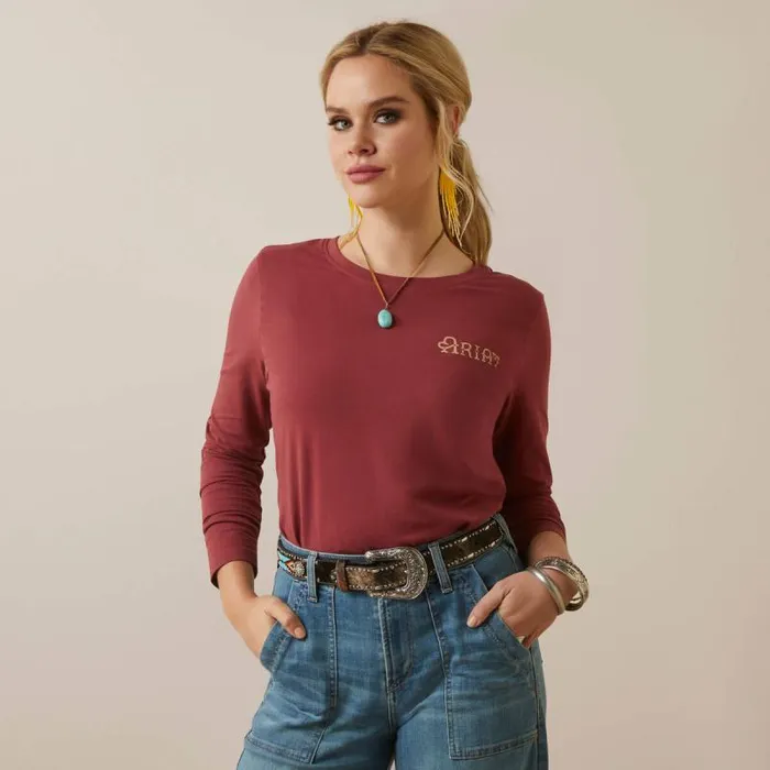Women TShirts and Tops Ariat Wear The Brand Tee Burnt Russet Women TShirts and Tops Ariat Wear The Brand Tee Burnt Russet