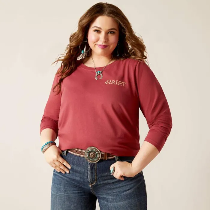 Women TShirts and Tops Ariat Wear The Brand Tee Burnt Russet Women TShirts and Tops Ariat Wear The Brand Tee Burnt Russet