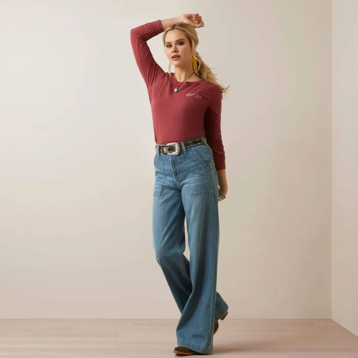 Women TShirts and Tops Ariat Wear The Brand Tee Burnt Russet Women TShirts and Tops Ariat Wear The Brand Tee Burnt Russet