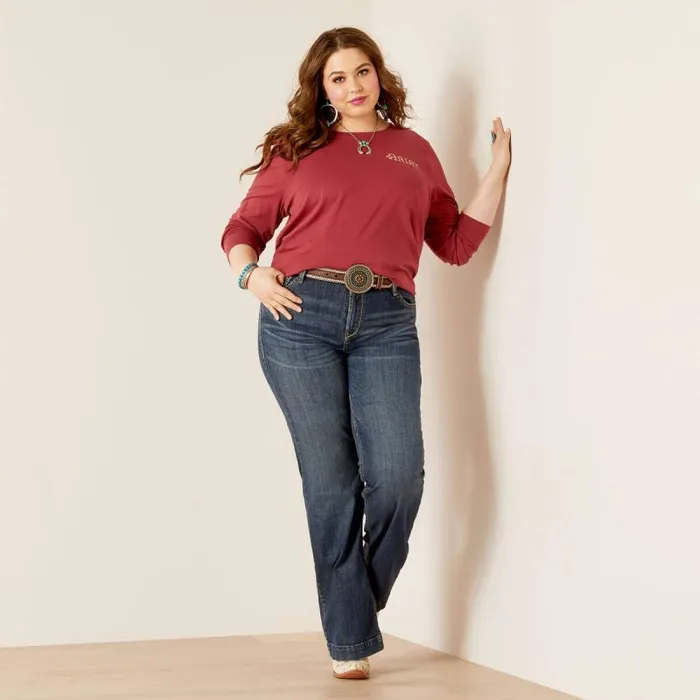 Women TShirts and Tops Ariat Wear The Brand Tee Burnt Russet Women TShirts and Tops Ariat Wear The Brand Tee Burnt Russet
