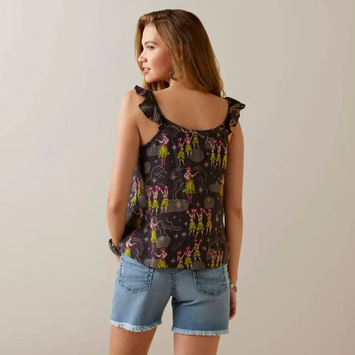 Women TShirts and Tops Ariat Western Aloha Top Wa Hula Print Women TShirts and Tops Ariat Western Aloha Top Wa Hula Print