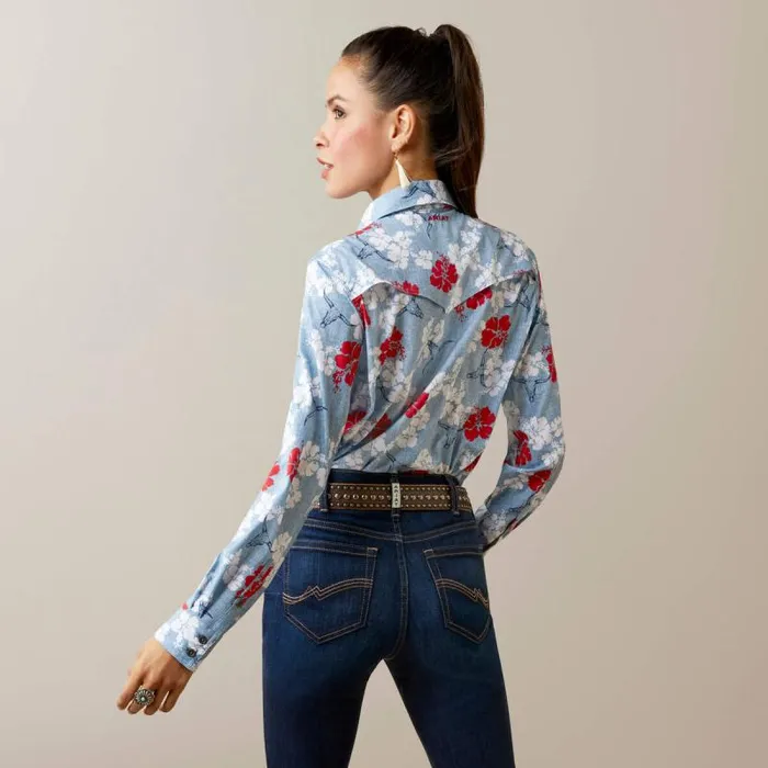 Women TShirts and Tops Ariat Western VentTEK Stretch Shirt Red White And Blue Pareau Prin Women TShirts and Tops Ariat Western VentTEK Stretch Shirt Red White And Blue Pareau Prin