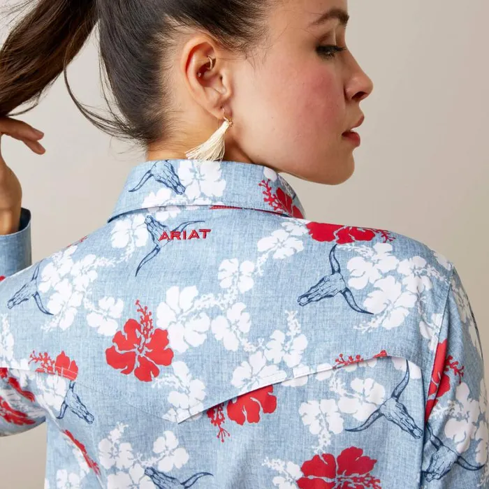 Women TShirts and Tops Ariat Western VentTEK Stretch Shirt Red White And Blue Pareau Prin Women TShirts and Tops Ariat Western VentTEK Stretch Shirt Red White And Blue Pareau Prin