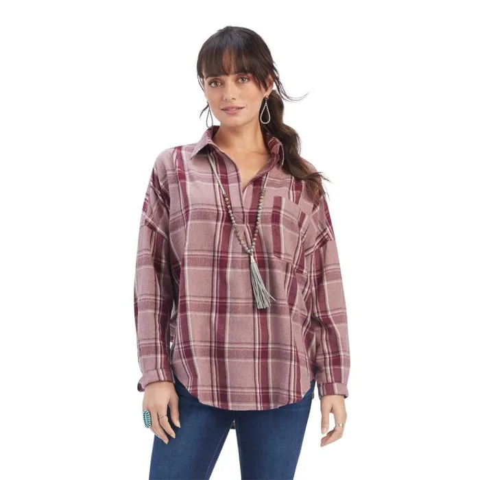 Women TShirts and Tops Ariat Wild West Tunic Wild West Plaid