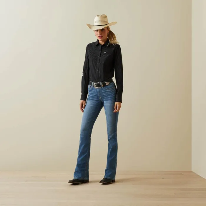 Women TShirts and Tops Ariat Wrinkle Resist Team Kirby Stretch Shirt Black W Silver Lurex Women TShirts and Tops Ariat Wrinkle Resist Team Kirby Stretch Shirt Black W Silver Lurex