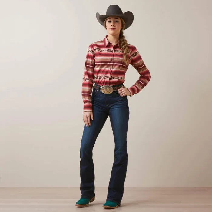 Women TShirts and Tops Ariat Wrinkle Resist Team Kirby Stretch Shirt Blushing Serape Women TShirts and Tops Ariat Wrinkle Resist Team Kirby Stretch Shirt Blushing Serape
