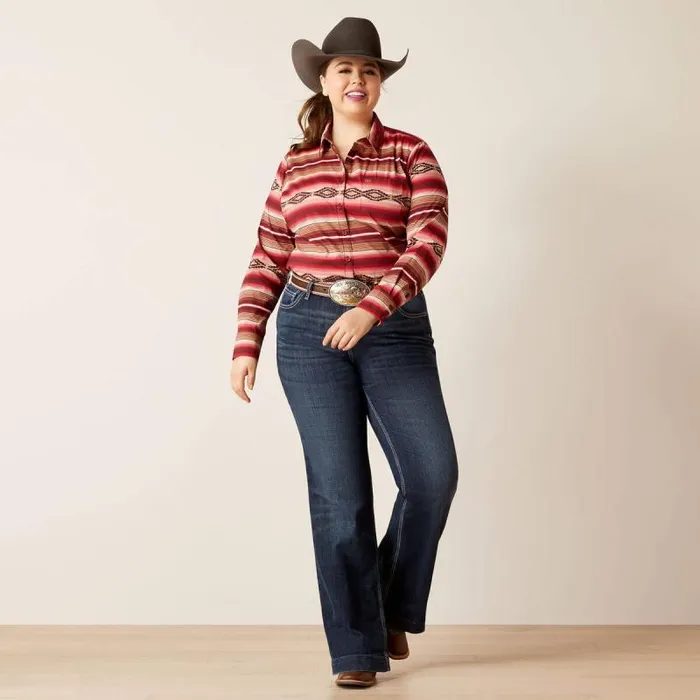Women TShirts and Tops Ariat Wrinkle Resist Team Kirby Stretch Shirt Blushing Serape Women TShirts and Tops Ariat Wrinkle Resist Team Kirby Stretch Shirt Blushing Serape