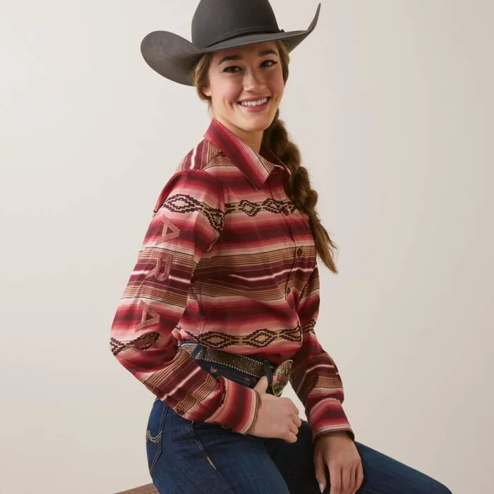 Women TShirts and Tops Ariat Wrinkle Resist Team Kirby Stretch Shirt Blushing Serape Women TShirts and Tops Ariat Wrinkle Resist Team Kirby Stretch Shirt Blushing Serape