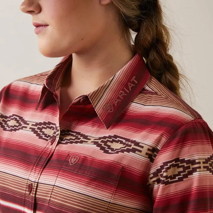 Women TShirts and Tops Ariat Wrinkle Resist Team Kirby Stretch Shirt Blushing Serape Women TShirts and Tops Ariat Wrinkle Resist Team Kirby Stretch Shirt Blushing Serape