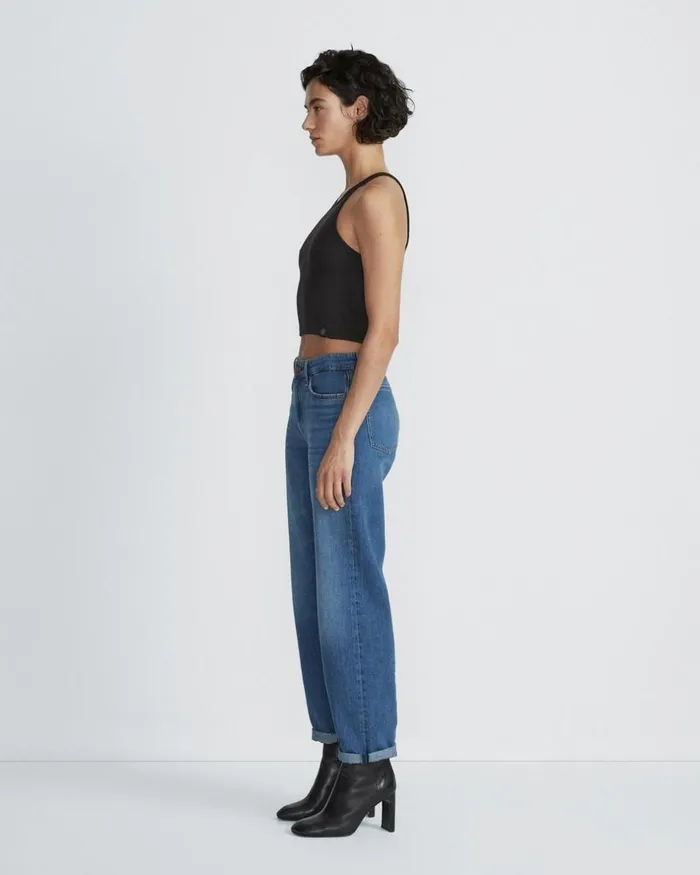 Women TShirts Rag 038 Bone The Essential Rib String Tank Black