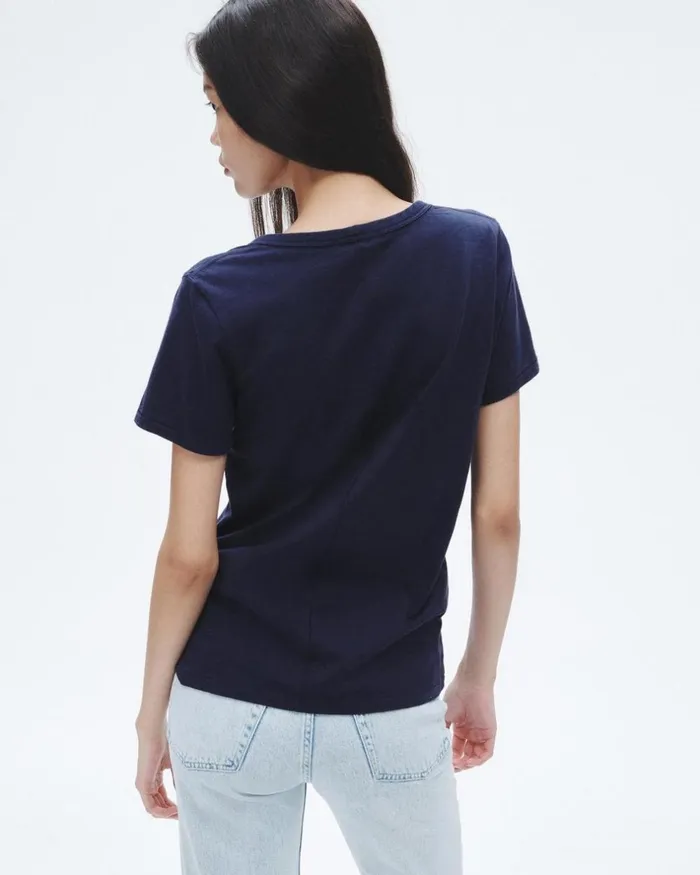 Women TShirts Rag 038 Bone The Slub Vee Salute