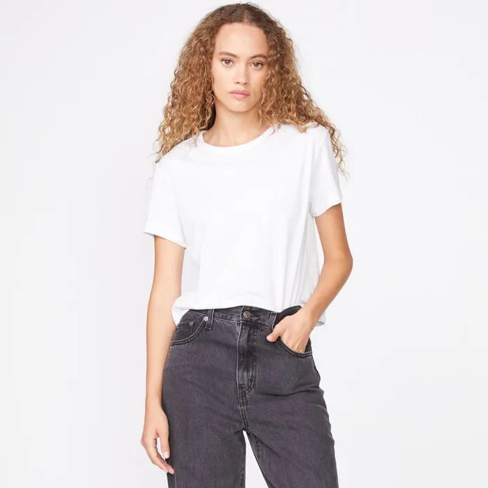 Women Tees MONROW 50039s Vintage Tee White