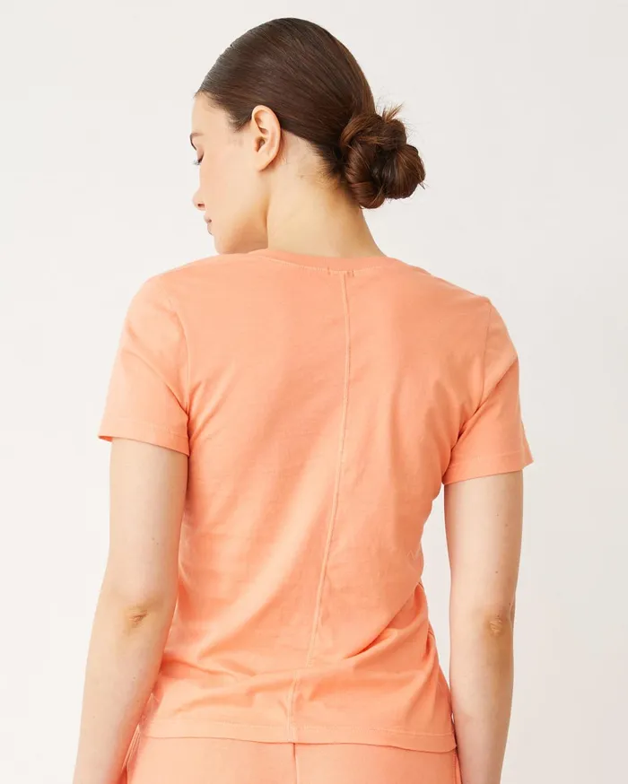 Women Tees MONROW Basic V Neck Sorbet