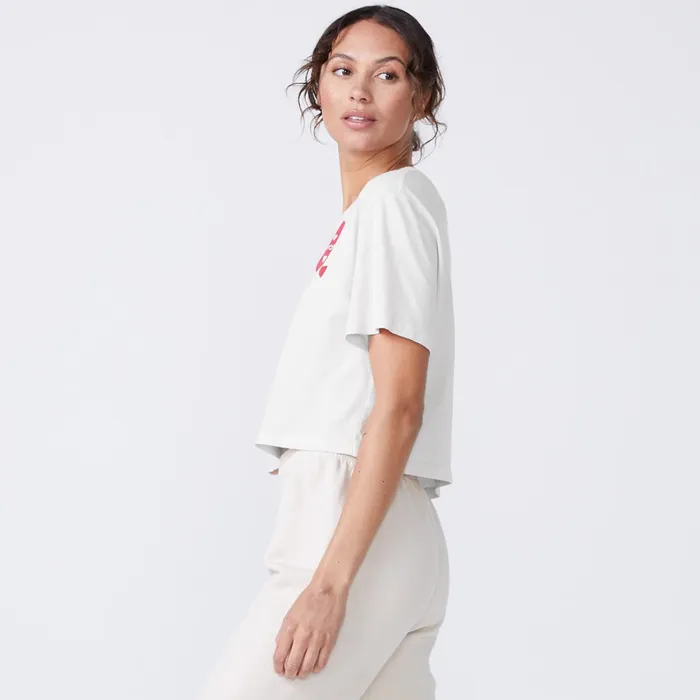 Women Tees MONROW Love Letter 50039s Tee White