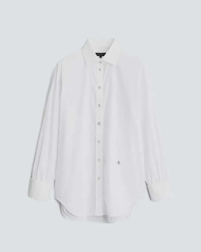 Women Tops Rag 038 Bone Diana Cotton Poplin Shirt White