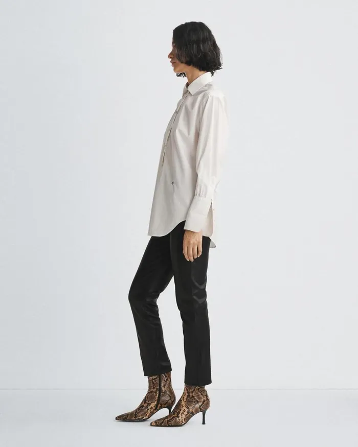 Women Tops Rag 038 Bone Diana Cotton Poplin Shirt White