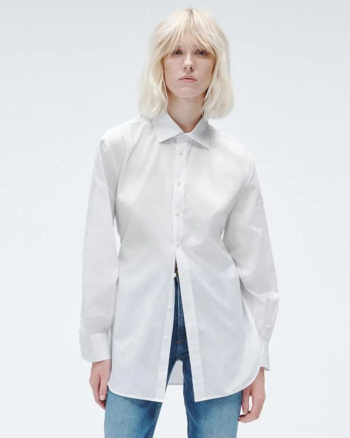 Women Tops Rag 038 Bone Ellison Cotton Poplin Top White