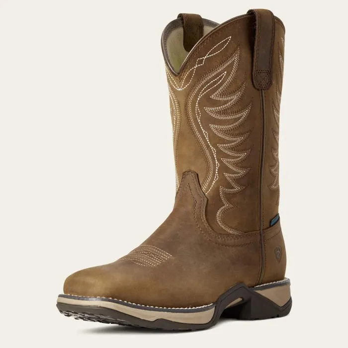 Women Waterproof Boots Ariat Anthem Waterproof Western Boot Distressed Brown