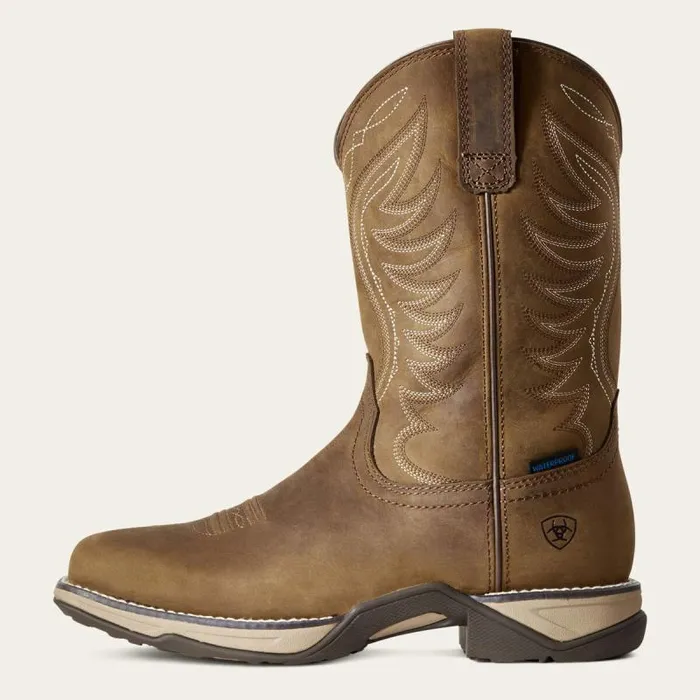 Women Waterproof Boots Ariat Anthem Waterproof Western Boot Distressed Brown