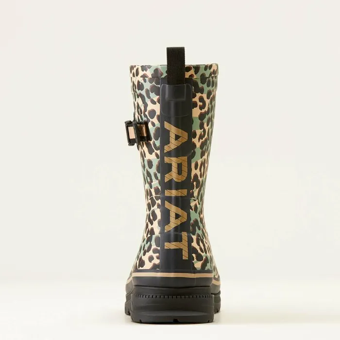 Women Waterproof Boots Ariat Kelmarsh Mid Rubber Boot Leopard Camo