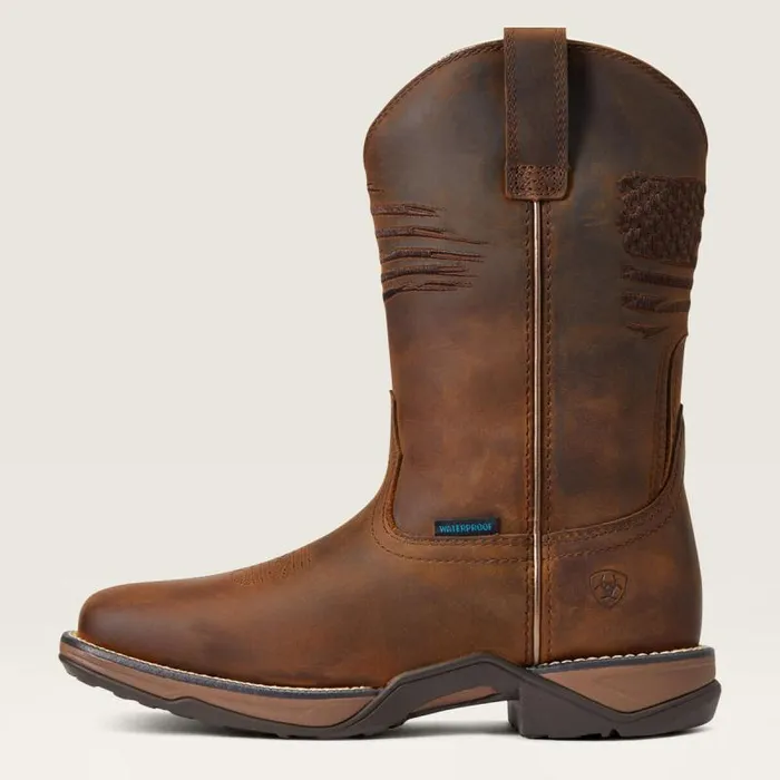Women Western Boots Ariat Anthem Patriot Waterproof Western Boot Distressed Brown Women Western Boots Ariat Anthem Patriot Waterproof Western Boot Distressed Brown